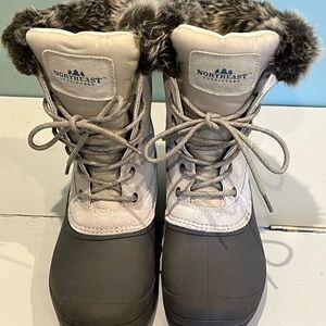 Northeast Outfitters Gray and White Winter Boots